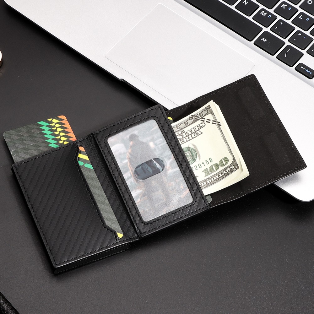 Legend LGDW-222-A Πορτοφόλι RFID με Carbon Fiber Μαύρο Πορτοφόλια