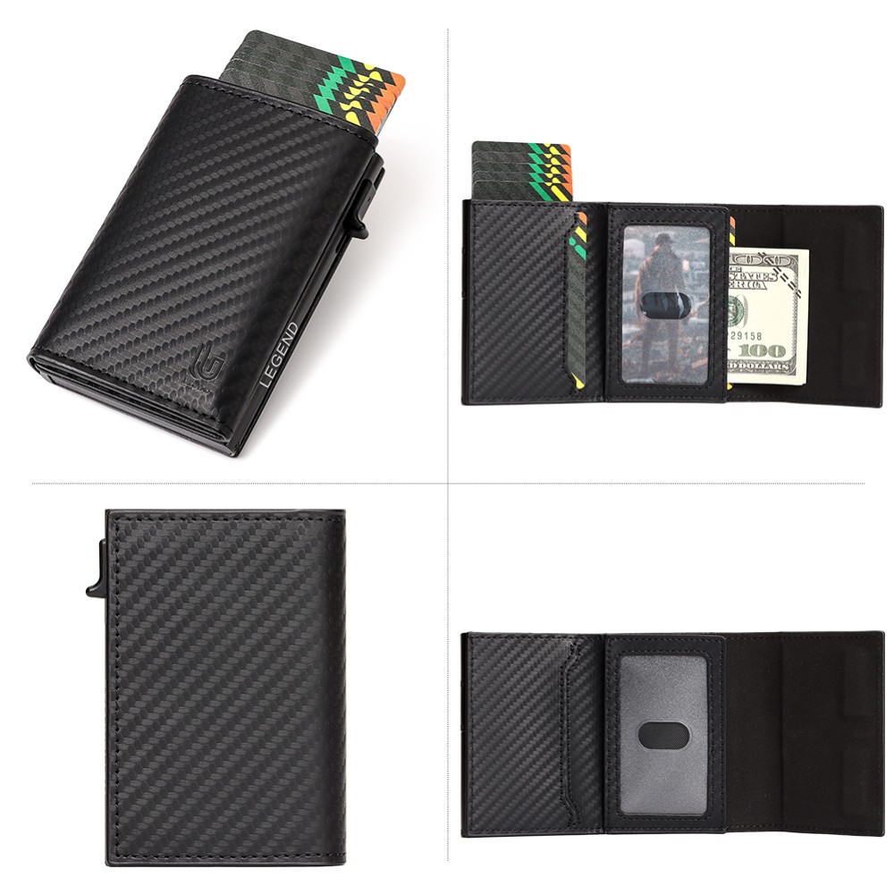 Legend LGDW-222-A Πορτοφόλι RFID με Carbon Fiber Μαύρο Πορτοφόλια