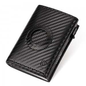 Legend LGDW-223-A AirTag Πορτοφόλι από CarbonFiber με RFID Μαύρο Πορτοφόλια