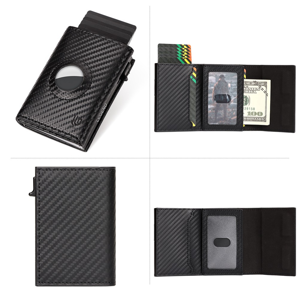 Legend LGDW-223-A AirTag Πορτοφόλι από CarbonFiber με RFID Μαύρο Πορτοφόλια