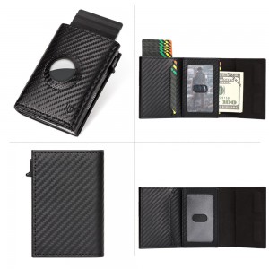 Legend LGDW-223-A AirTag Πορτοφόλι από CarbonFiber με RFID Μαύρο Πορτοφόλια