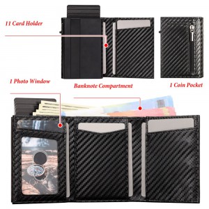 Legend LGDW-223-A AirTag Πορτοφόλι από CarbonFiber με RFID Μαύρο Πορτοφόλια