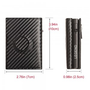 Legend LGDW-223 AirTag Πορτοφόλι από CarbonFiber με RFID Μαύρο  Πορτοφόλια
