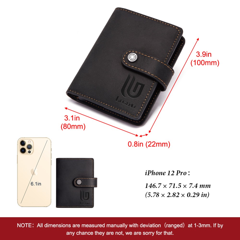Legend LGDW-225 Leather Wallet with RFID Black Wallets