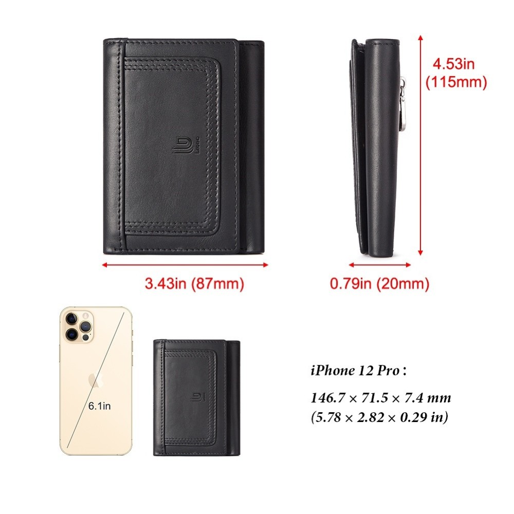 Legend LGGW-226 Leather Wallet with RFID Black Wallets