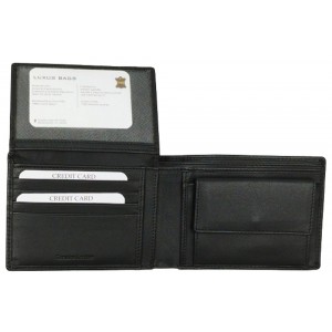 Luxus Δερμάτινο Ανδρικό Πορτοφόλι Με RFID LX-5914 Μαύρο  Πορτοφόλια