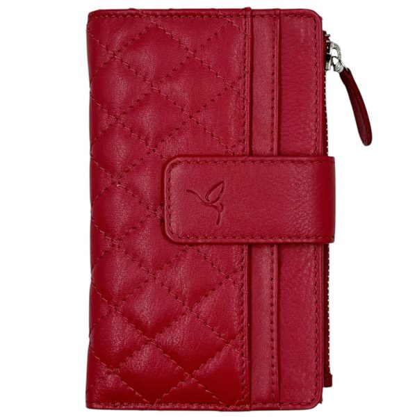 Luxus LX2289 Δερμάτινο Γυναικείο Πορτοφόλι με RFID Κόκκινο