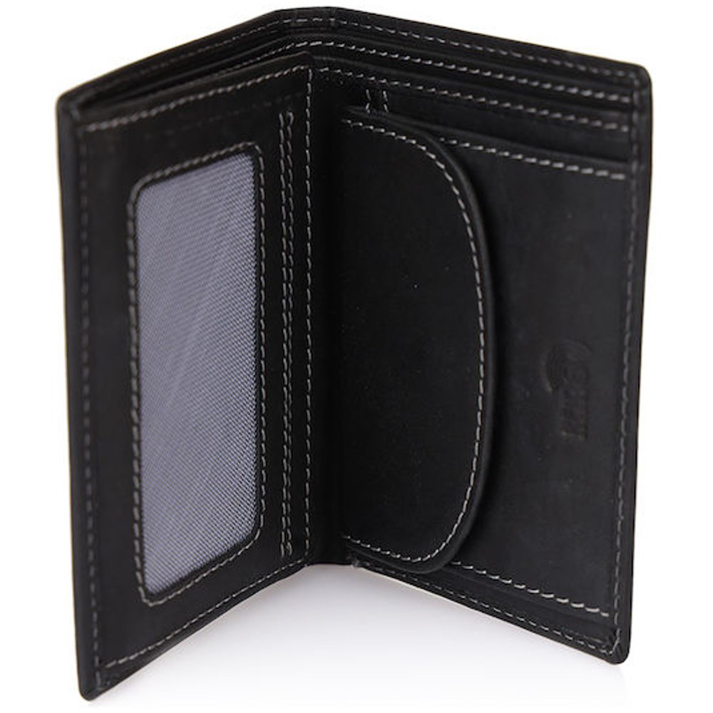 LUXUS Ανδρικό Πορτοφόλι δέρμα LX664-1 μαύρο Πορτοφόλια