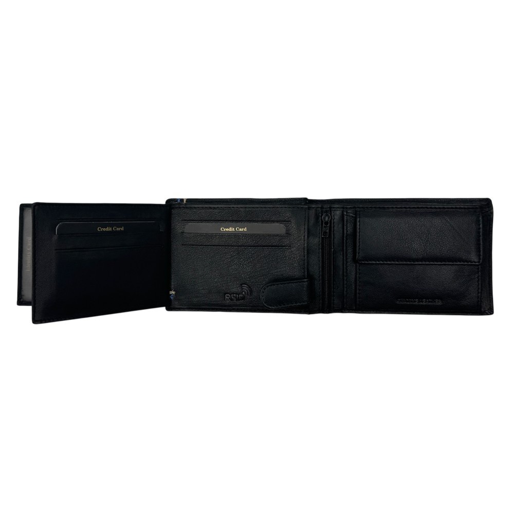 Diplomat MN117 Ανδρικό Πορτοφόλι με RFID Μαύρο Wallets