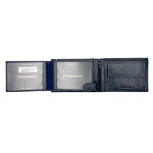Diplomat MN117 Ανδρικό Πορτοφόλι με RFID Μπλε Wallets