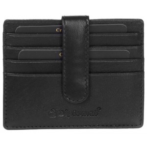 Diplomat Δερμάτινο Ανδρικό Πορτοφόλι Καρτών με RFID MN121 Μαύρο Πορτοφόλια