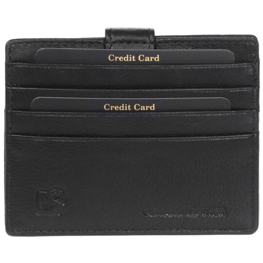 Diplomat Δερμάτινο Ανδρικό Πορτοφόλι Καρτών με RFID MN121 Μαύρο Πορτοφόλια