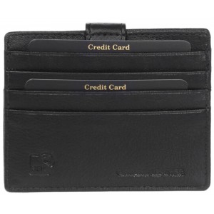 Diplomat Δερμάτινο Ανδρικό Πορτοφόλι Καρτών με RFID MN121 Μαύρο Πορτοφόλια