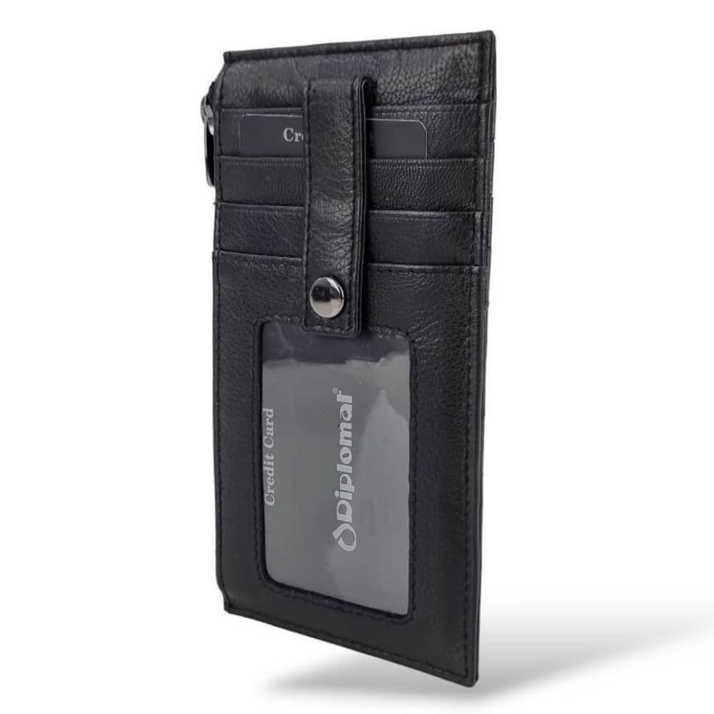 Diplomat MN446 Δερμάτινο Ανδρικό Πορτοφόλι Καρτών με RFID Μαύρο Πορτοφόλια