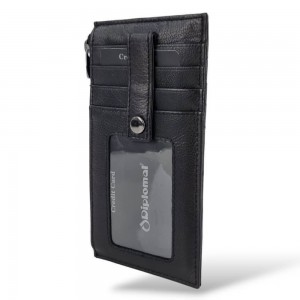 Diplomat MN446 Δερμάτινο Ανδρικό Πορτοφόλι Καρτών με RFID Μαύρο Πορτοφόλια