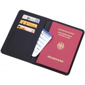 TROIKA PPH10/LE Slim Pass 3 Θήκη Διαβατηρίου με RFID Μαύρη Πορτοφόλια
