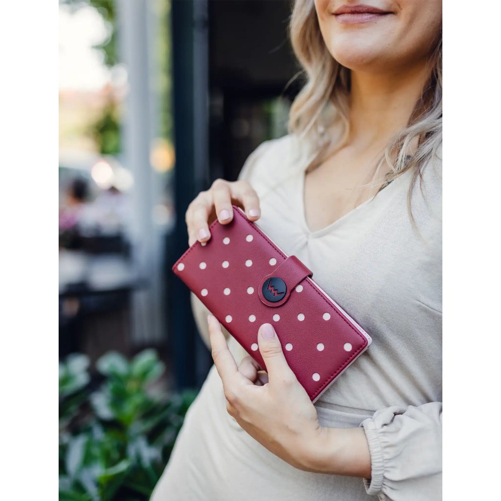 VUCH Γυναικείο Πορτοφόλι Pippa Wine polka-dot Κόκκινο Πορτοφόλια