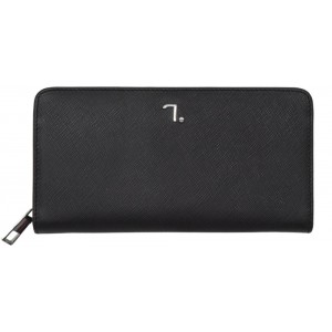 7.Dots Saturn-75-017 Women's Leather Wallet Black Wallets