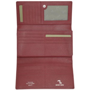 7.Dots Saturn-75-018 Women's Leather Wallet Red Wallets