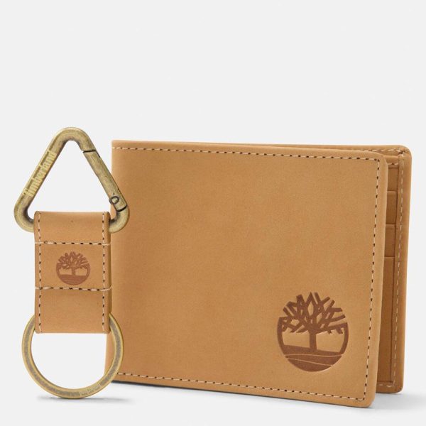 Timberland TB0A5Q5N231 Billfold Wallet & Key Fob Gift Set Δερμάτινο Σετ Πορτοφόλι-Μπρελόκ Ταμπά
