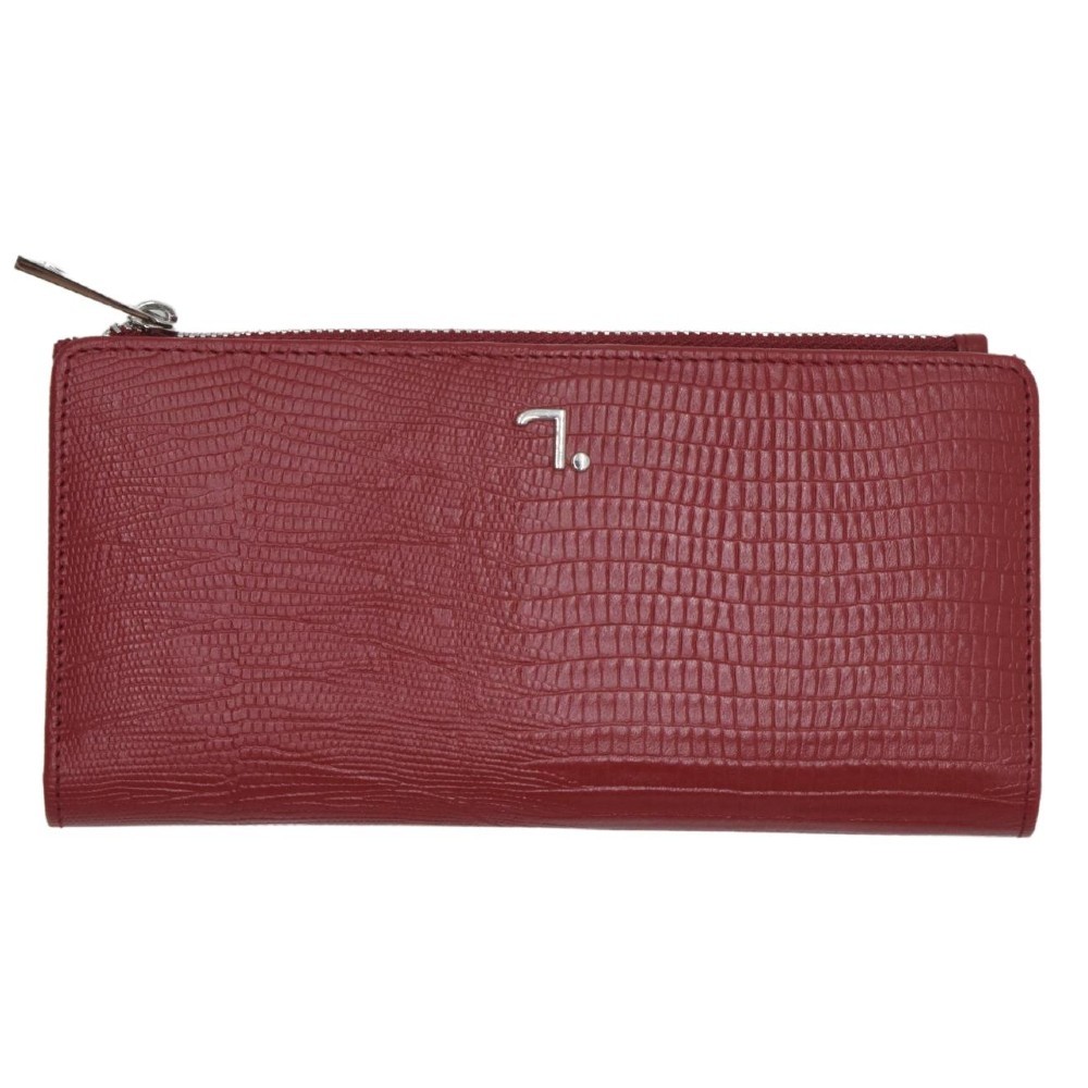7.Dots Venus-75-020 Women's Leather Wallet Lizard print Red Wallets