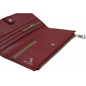 7.Dots Venus-75-020 Women's Leather Wallet Lizard print Red Wallets