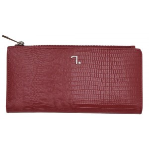 7.Dots Venus-75-020 Women's Leather Wallet Lizard print Red Wallets