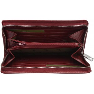 7.Dots Venus-75-017 Δερμάτινο Γυναικείο Πορτοφόλι Lizard print Κόκκινο