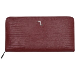 7.Dots Venus-75-017 Δερμάτινο Γυναικείο Πορτοφόλι Lizard print Κόκκινο