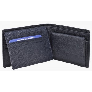 AERONAUTICA MILITARE AM-183 Δέρμα Πορτοφόλι Μαύρο Wallets
