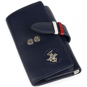 Beverly Hills Polo Club BH-1355 Δερμάτινη Κλειδοθήκη Μπλε Wallets