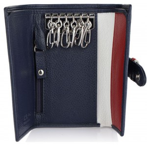 Beverly Hills Polo Club BH-1355 Δερμάτινη Κλειδοθήκη Μπλε Wallets