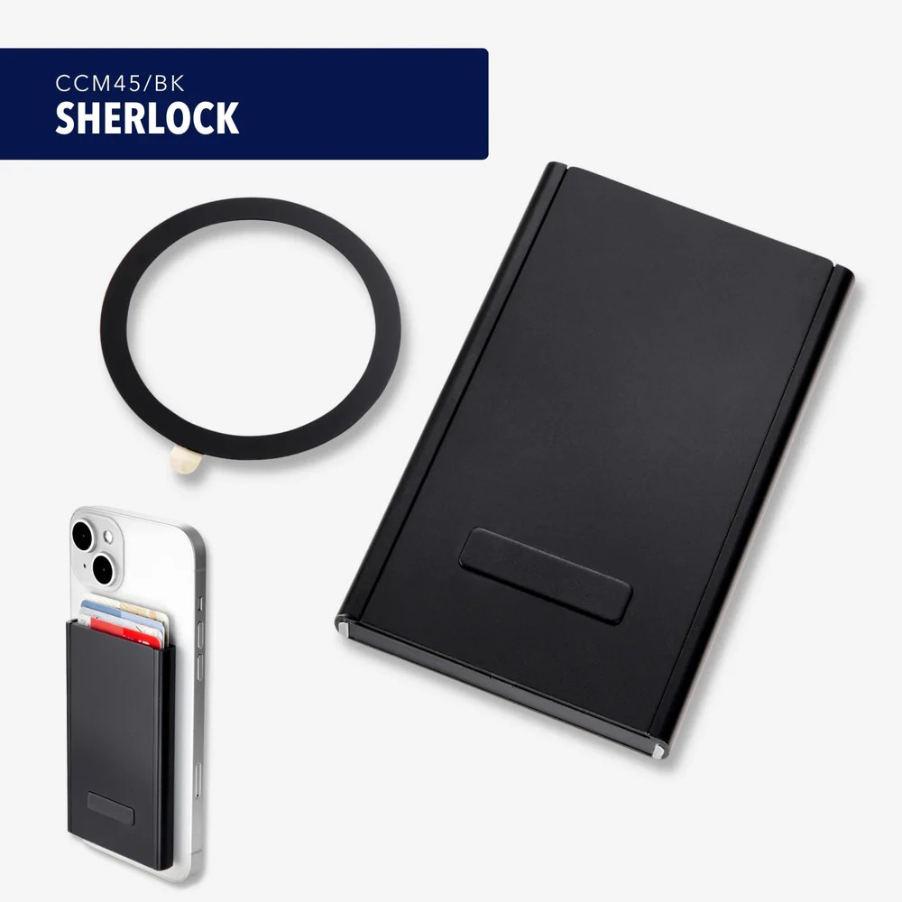 TROIKA CCM45/BK SHERLOCK Credit Card Holder Θήκη Καρτών Μαύρη Πορτοφόλια