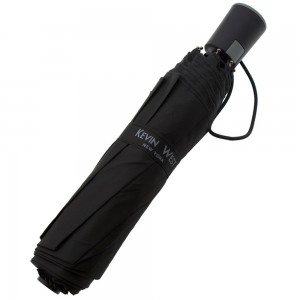 Kevin West 1463 Αυτόματη Αντιανεμική Ομπρέλα Βροχής Σπαστή Μαύρη Accessories