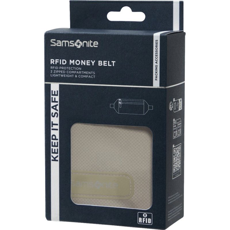Samsonite 155575-2957 Ta Revolution RFID Money Belt Ταξιδιωτικό Τσαντάκι Μέσης Μπεζ Samsonite