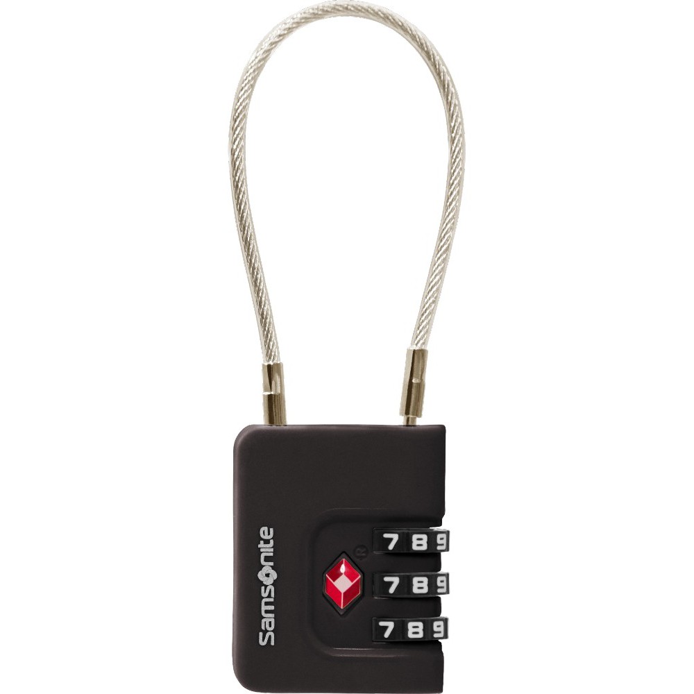 Samsonite 155576-1041 Ta Revol Cablelock 3 Dial TSA Λουκέτο Συνδυασμού Μαύρο Είδη ταξιδιού