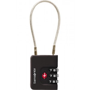 Samsonite 155576-1041 Ta Revol Cablelock 3 Dial TSA Λουκέτο Συνδυασμού Μαύρο Είδη ταξιδιού