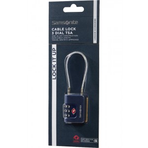 Samsonite 155576-1549 Ta Revol Cablelock 3 Dial TSA Λουκέτο Συνδυασμού Μπλε Είδη ταξιδιού