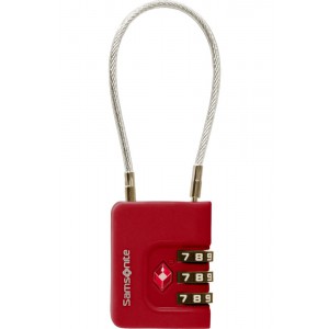 Samsonite 155576-1726 Ta Revol Cablelock 3 Dial TSA Λουκέτο Συνδυασμού Κόκκινο Είδη ταξιδιού