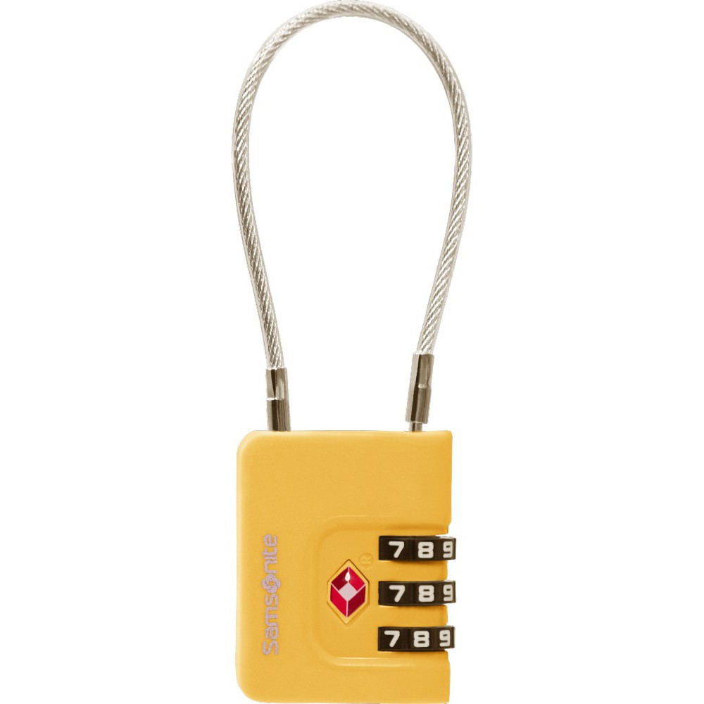 Samsonite 155576-1924 Ta Revol Cablelock 3 Dial TSA Λουκέτο Συνδυασμού Κίτρινο Είδη ταξιδιού