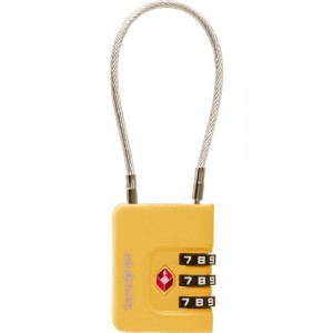 Samsonite 155576-1924 Ta Revol Cablelock 3 Dial TSA Λουκέτο Συνδυασμού Κίτρινο Είδη ταξιδιού