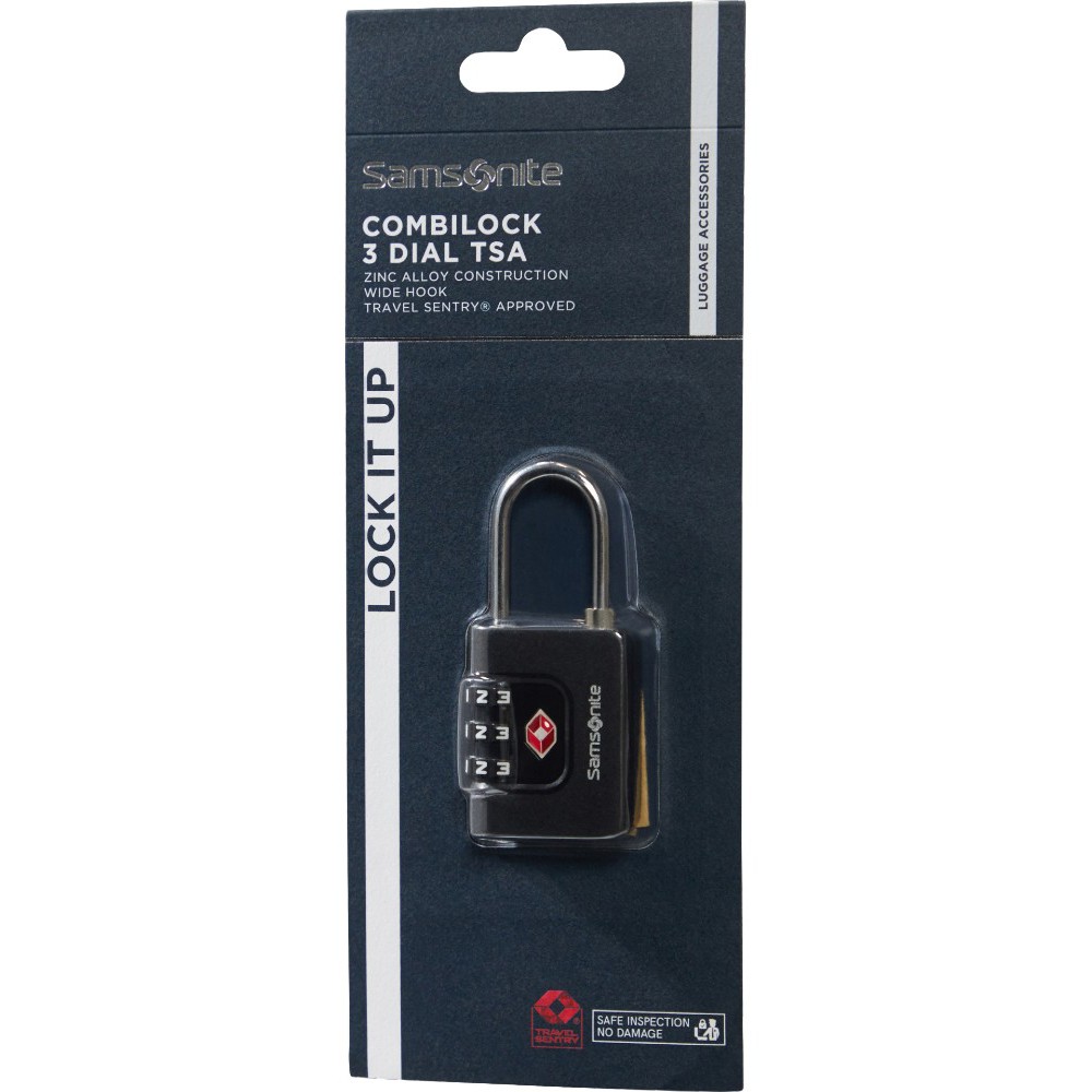 Samsonite 155577-1041 Combilock 3Dial TSA Λουκέτο Συνδυασμού Μαύρο Είδη ταξιδιού