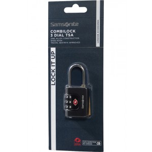 Samsonite 155577-1041 Combilock 3Dial TSA Λουκέτο Συνδυασμού Μαύρο Είδη ταξιδιού