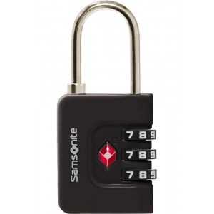 Samsonite 155577-1041 Combilock 3Dial TSA Λουκέτο Συνδυασμού Μαύρο Είδη ταξιδιού