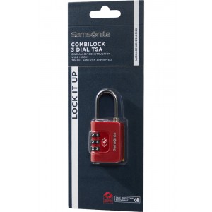 Samsonite 155577-1726 Combilock 3Dial TSA Λουκέτο Συνδυασμού Κόκκινο Είδη ταξιδιού