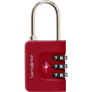 Samsonite 155577-1726 Combilock 3Dial TSA Λουκέτο Συνδυασμού Κόκκινο Είδη ταξιδιού