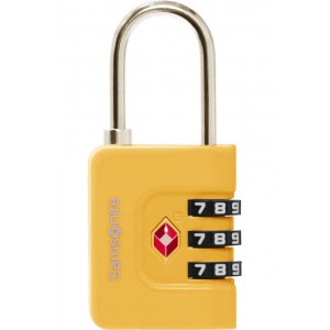 Samsonite 155577-1924 Combilock 3Dial TSA Λουκέτο Συνδυασμού Κίτρινο Είδη ταξιδιού
