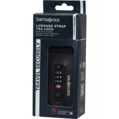 Samsonite 155591-1041 Ta Revolution Strap Ιμάντας Βαλίτσας με TSA Lock Μαύρο