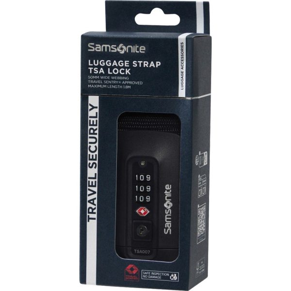 Samsonite 155591-1041 Ta Revolution Strap Ιμάντας Βαλίτσας με TSA Lock Μαύρο