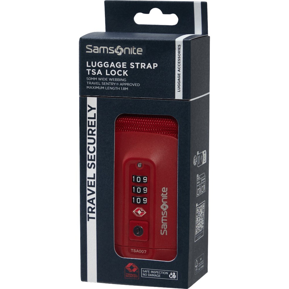 Samsonite 155591-1726 Ta Revolution Strap Ιμάντας Βαλίτσας με TSA Lock Κόκκινος Είδη ταξιδιού